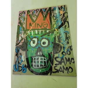 Jean Michel Basquiat Street Art Graffiti Style Pop Acrylic Canvas 1981 King SAMO
